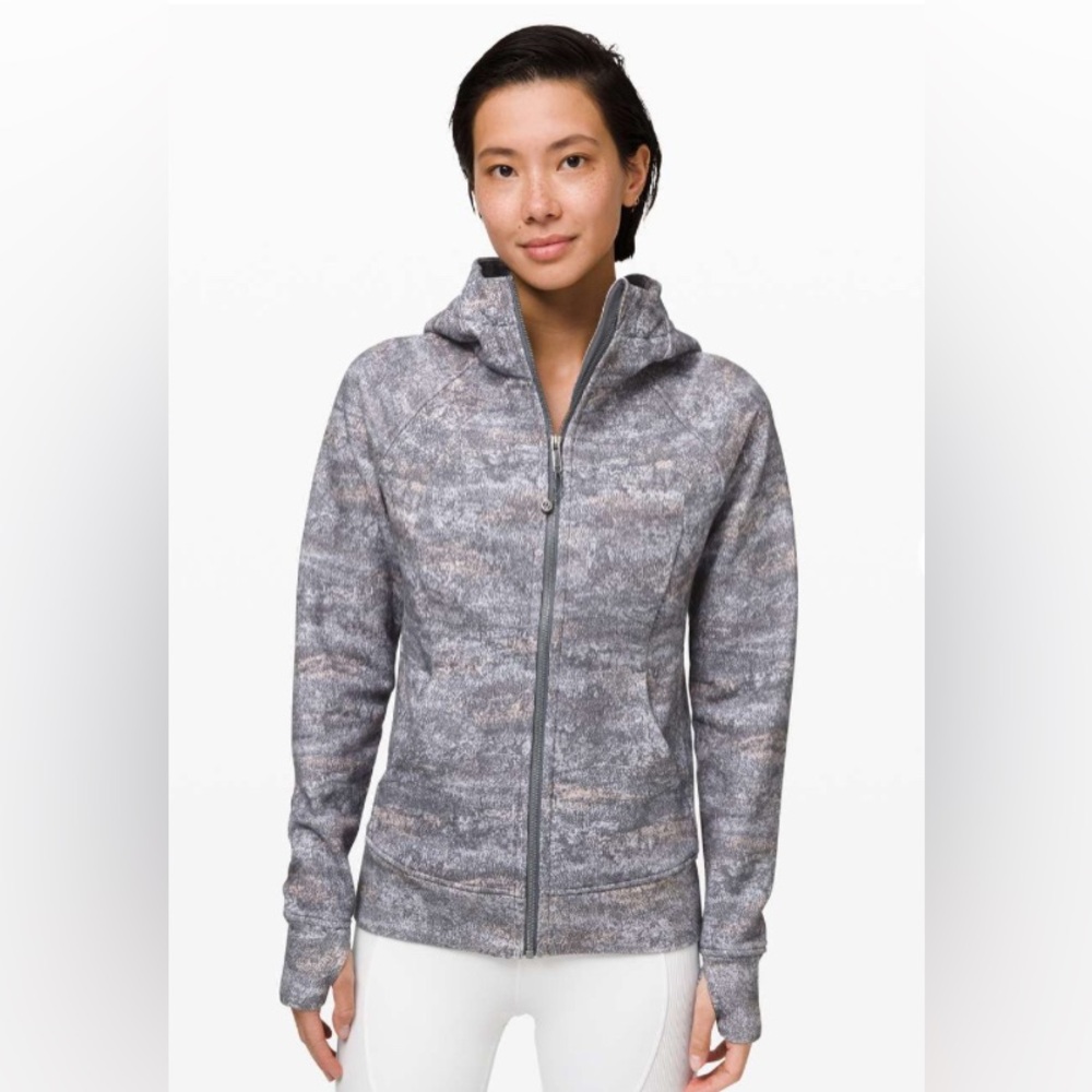EUC Lululemon Scuba Hoodie Frozen Vista Alpine White Size 8